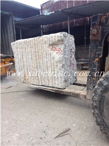 Popular Wooden Marble Stone Blocks, Crystal Wood Grain Marble Block