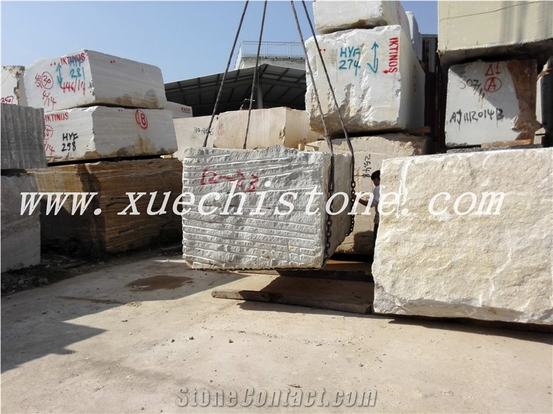 White Marble Block,Crystal Wood Grain Stone