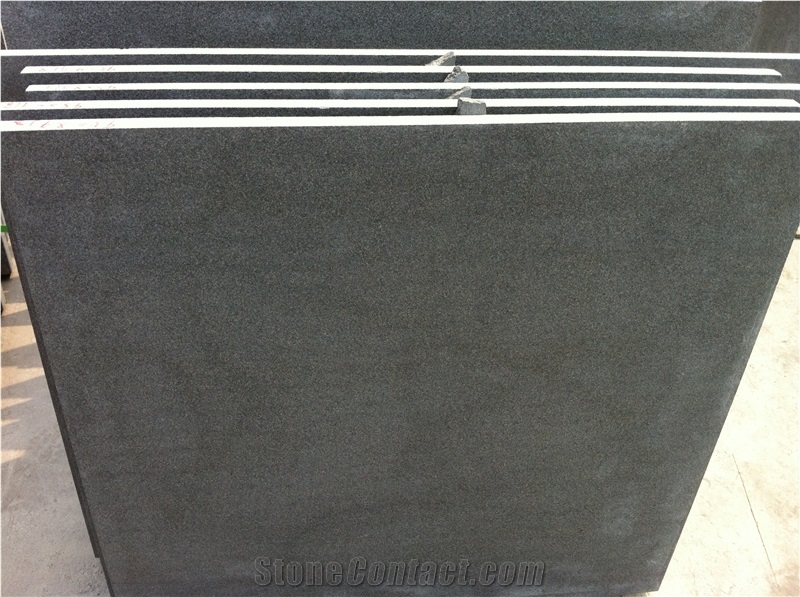 Absolute Black Granite, China Black Granite Flamed Tiles, Shanxi Black Granite Flamed Tiles