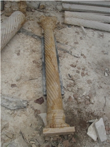 China Beige Travertine Column