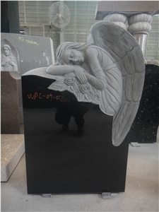 China Black Granite Tombstone & Monument,European Tombstone,Tombstone Factory,Monument to Poland