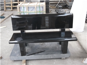 China Shanxi Black Granite Landscaping Bench, Absolute Black Granite