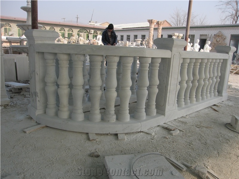 Jade White Marble Balustrade & Railings