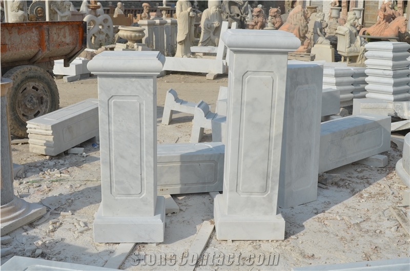 Jade White Marble Balustrade & Railings