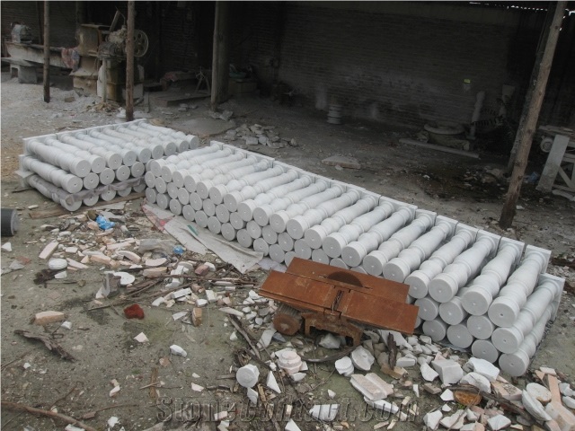 Jade White Marble Balustrade & Railings