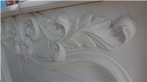 Jade White Marble Fireplace Surround Hearth Hand Carved