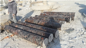 Roman Design Marble Column, Brown Marble Column
