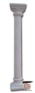 Simple Solid White Marble Column, Jade White Marble Column