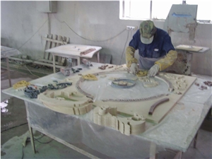 Waterjet Marble Floor Medallion