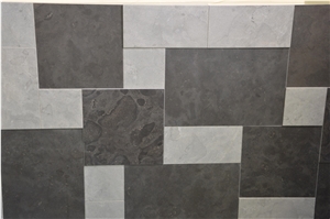 China Blue Limestone Wall Facade Slabs & Tiles