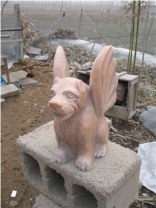 China Grey Granite Animal Sculpture