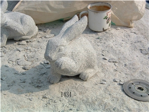 China Grey Granite Rabbit Sculpture & Statue