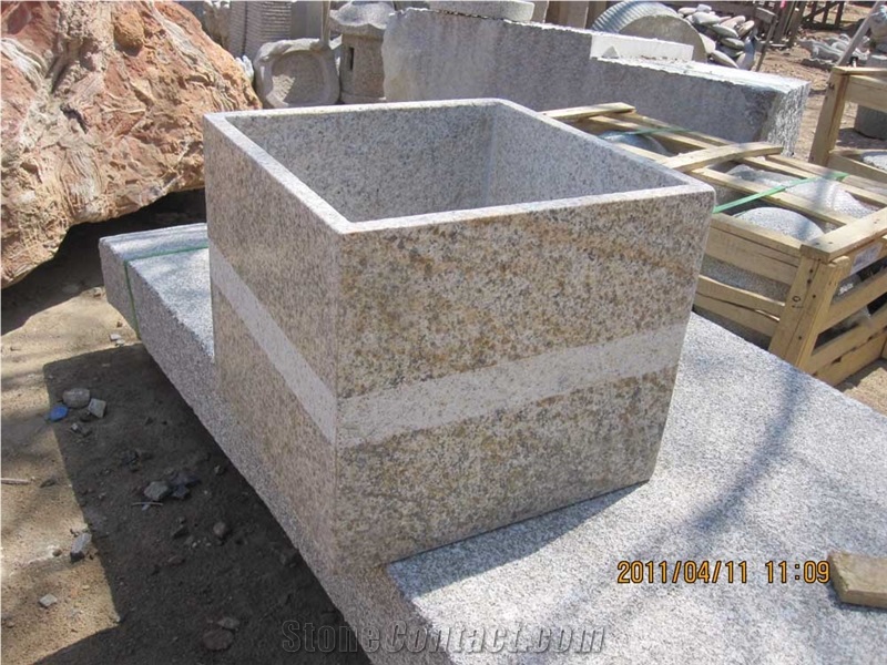 G341 Grey Granite Flower Pots
