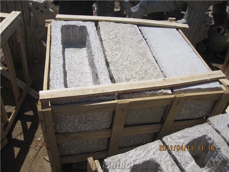G341 Grey Granite Flower Pots