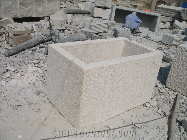 G341 Grey Granite Flower Pots