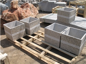G341 Grey Granite Flower Pots