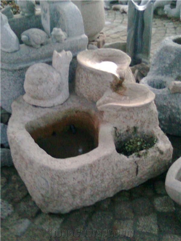 G341 Grey Granite Flower Pots