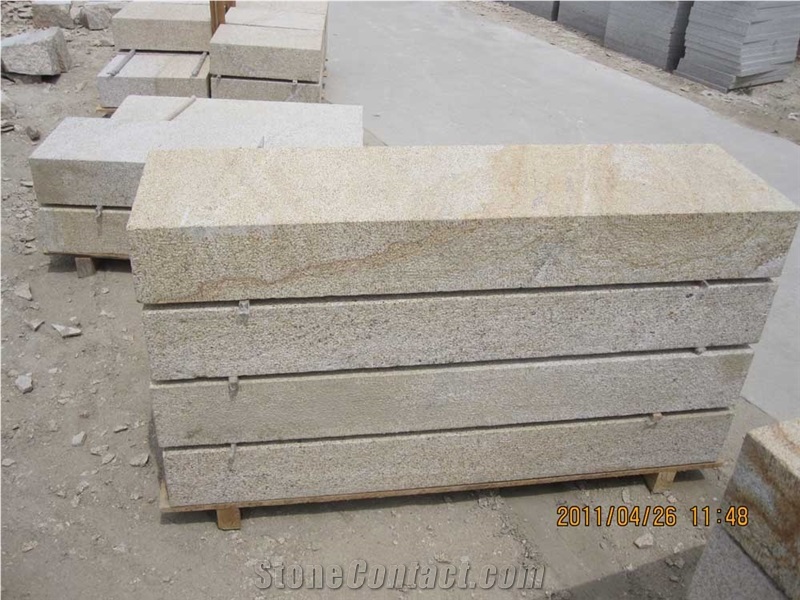 G350 Granite Bush Hammered Block Steps