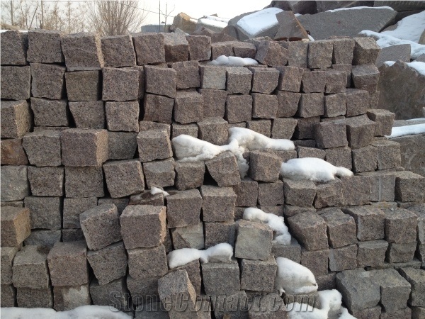 G354 Red Natural Cubes, G354 Granite Cube Stone & Pavers