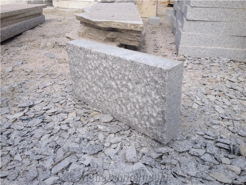 G359 White Grey Granite Pavers Pineappled