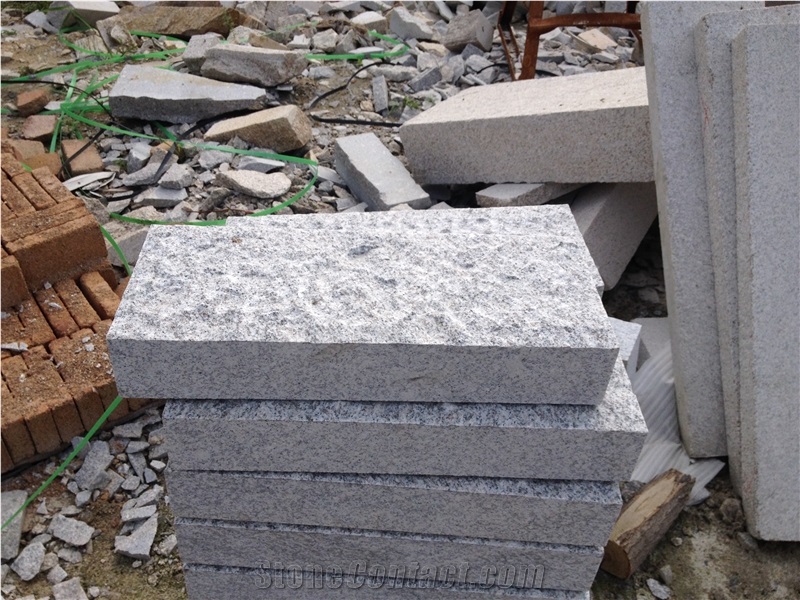 G359 White Grey Granite Pavers Pineappled
