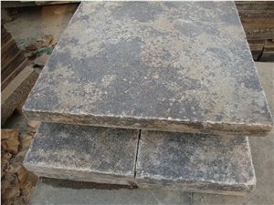 Golden Beach Limestone Brown and Golden Vein Cube Stone & Paver