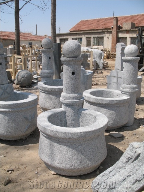 Granite Fountains Garden, G341 Grey Granite Fountain