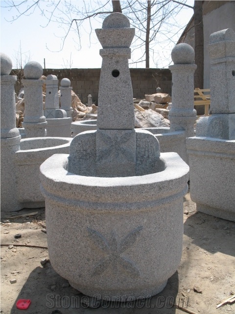Granite Fountains Garden, G341 Grey Granite Fountain