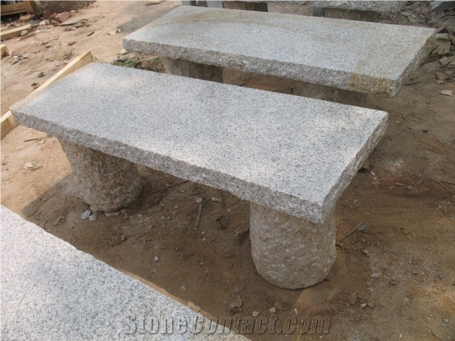 Granite Garden Table & Bench, G341 Grey Granite Garden Tables