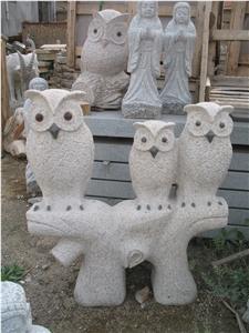 Granite Sculpture Owl, G341 Grey Granite Sculpture & Statue Granite Sculpture Owl, G341 Grey Granite Sculpture & Statue