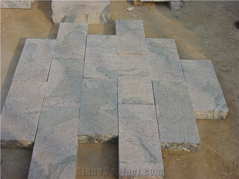 Multi Red Color Pavers, Red Granite Cube Stone & Pavers