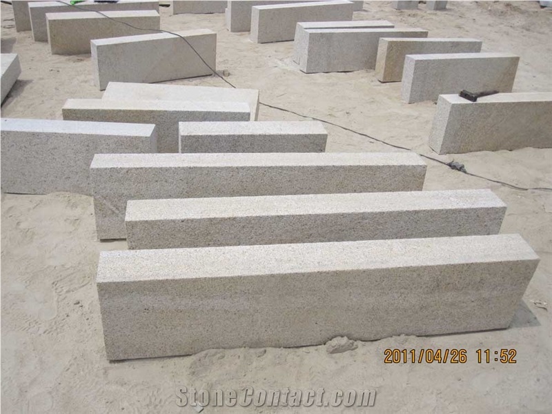 Padang Yellow Kerbs Fine Bushhammered, G350 Yellow Granite Kerbs