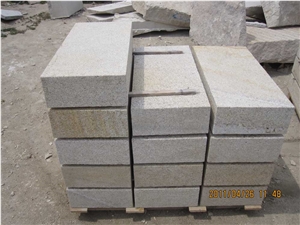 Padang Yellow Kerbs Fine Bushhammered, G350 Yellow Granite Kerbs