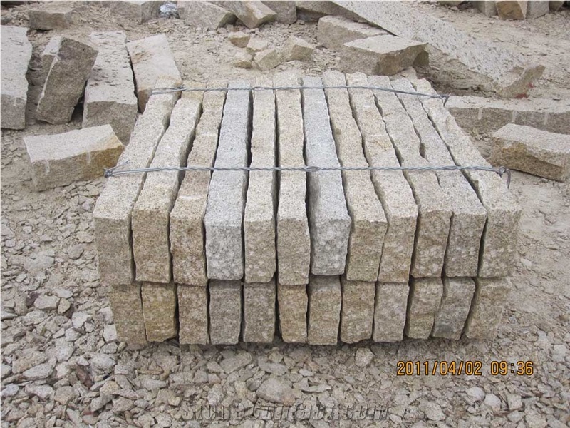 Padang Yellow Side Stone Natural, G350 Yellow Granite Side Stone
