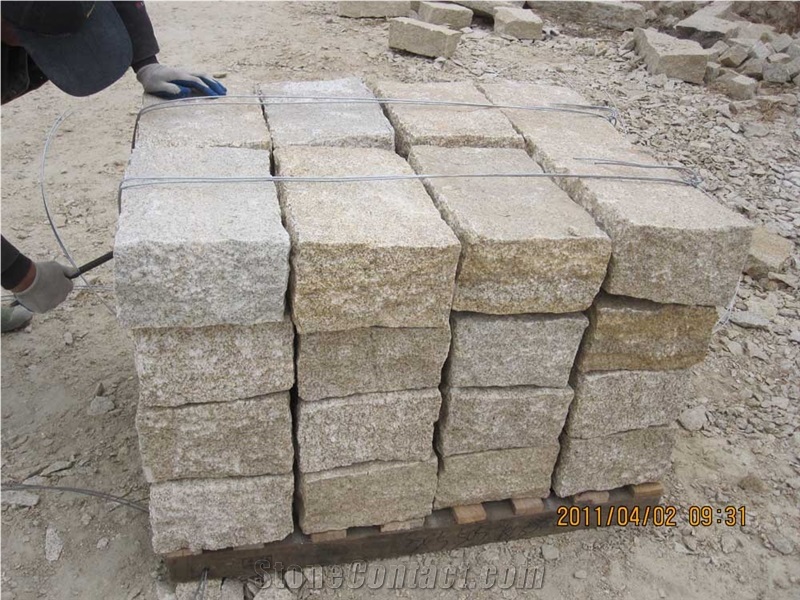 Padang Yellow Side Stone Natural, G350 Yellow Granite Side Stone