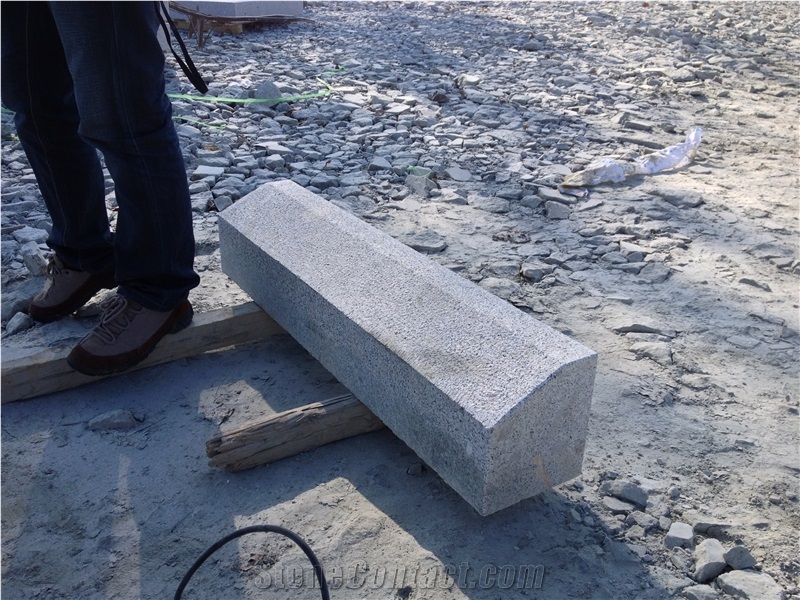 Road Side Stone Granite Grey Cheap G341 Bush Hammered