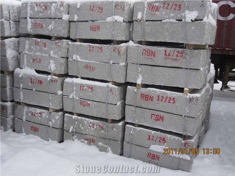 Road Stone Natural Light Grey G375 Granite Kerbstone