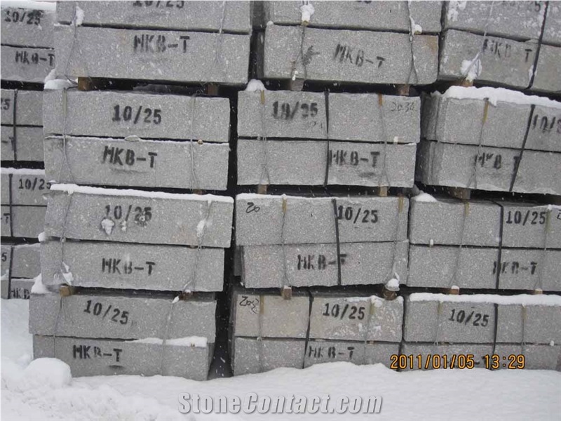 Road Stone Natural Light Grey G375 Granite Kerbstone