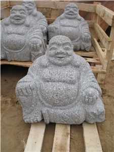 Sculpture Of Buddhism, G341 Grey Granite Sculpture & Statue