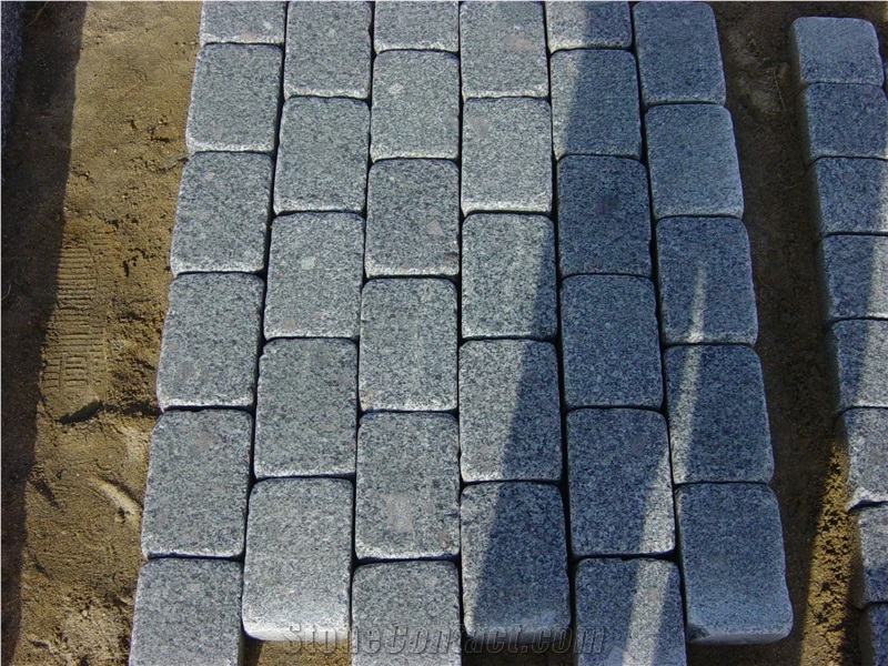 Tumbled G341 Light Grey Granite Pavers