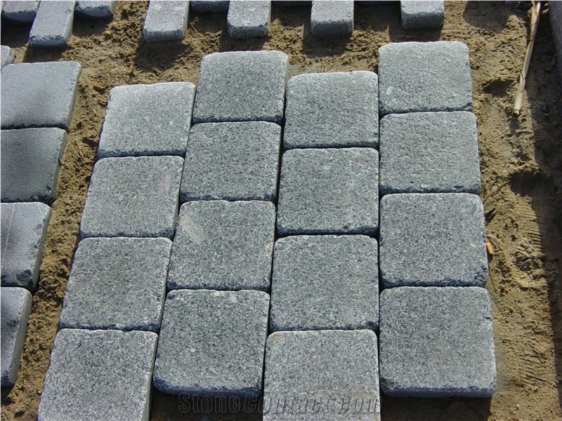 Tumbled G341 Light Grey Granite Pavers