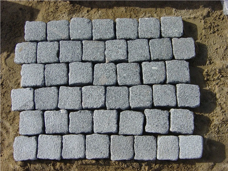 Tumbled G341 Light Grey Granite Pavers