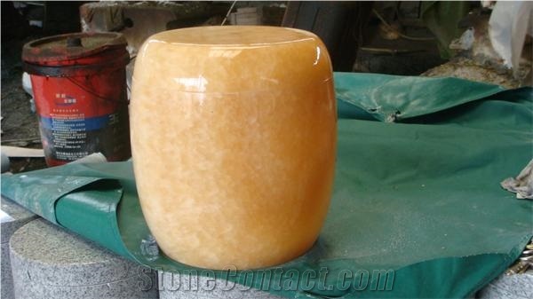 Wz-U-001, Beige Granite Urn, Vase & Bench