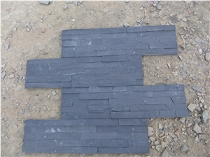 Black Slate Cultured Stone Wall Veneers, Ledge Stone Wall Panel, China Black Slate Wall Cldding Black Slate Cultured Stone Wall Veneers, Ledge Stone Wall Panel, China Black Slate Wall Cldding