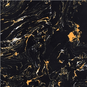 Black Gold Flower Artificial Stone