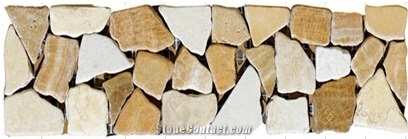 Vj-Mbp004 Broken Pieces Stone Mosaic,Black Wooden Mosaic,Irregular Mosaic,Chipped Mosaic