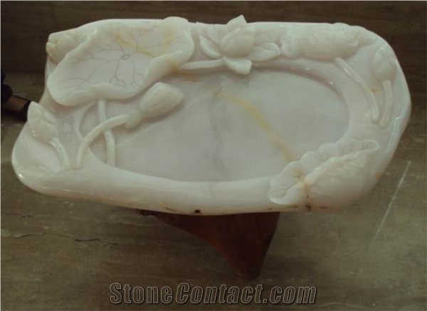 China White Onyx Handicrafts,Onyx Tea Tray, Stone Artworks, Artifacts, Handcrafts