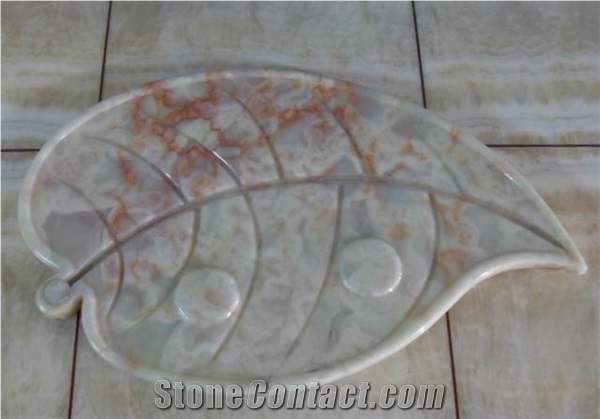 China White Onyx Handicrafts,Onyx Tea Tray, Stone Artworks, Artifacts, Handcrafts