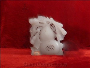 China White Onyx Handicrafts,Onyx Tea Tray, Stone Artworks, Artifacts, Handcrafts