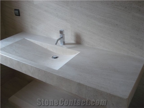 Moca Creme Limestone Sinks & Basins,Portugal Beige Limestone Vanity Top